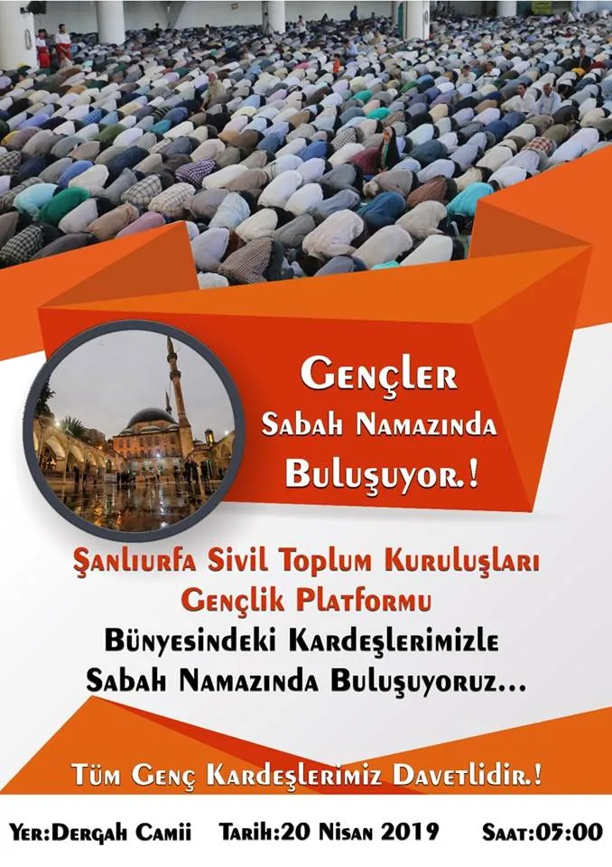 ŞANLIURFA GENÇLİĞİ SABAH NAMAZINDA BULUŞTU.