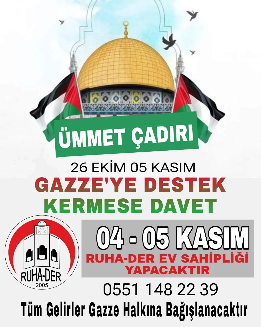 Gazze’de ki Filistinlilere yardım amacıyla Şanlıurfa Sivil Toplum Kuruluşları ile birlikte kermes düzenlendi.