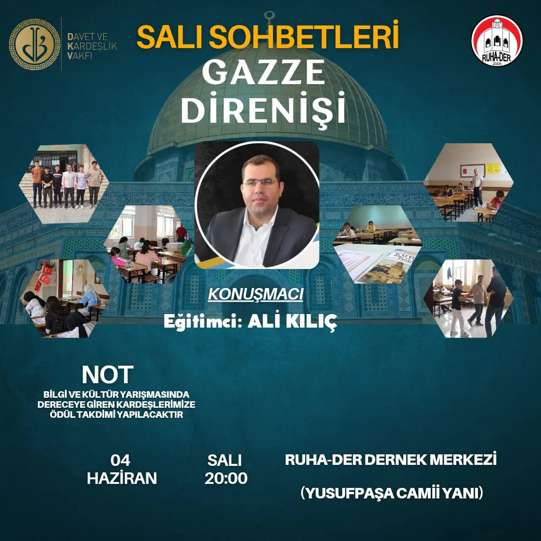 SALI SOHBETLERİ GAZZE Direnişi ve Kudüs Bilgi yarışması ödül töreni